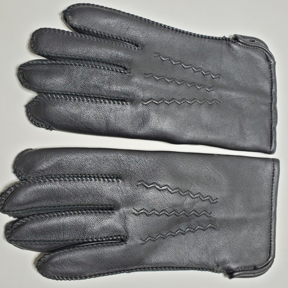 Vtg GATES Leather Darcon Wool Stitching Gloves - Picture 3 of 5